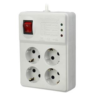 محافظ برق صوتی تصویری ۴ خانه ارت دار فرحان الکتریک با کابل ۱٫۸ متری Farhan Electric FEPS444