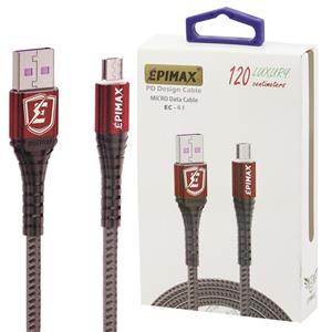 کابل میکرو یو اس بی فست شارژ Epimax EC-41 5A PD 1.2m
