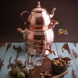 کتری و قوری  رو گازی مسی (سماور روگازی مسی )