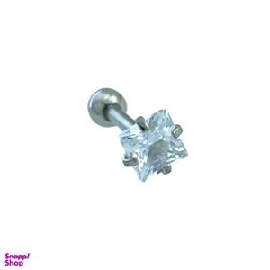 پیرسینگ گوش زنانه ژوپینگ مدل تک نگین مربع کد P4037