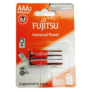 باتری نیم قلمی فوجیتسو مدل آلکالاین بسته دو عددی