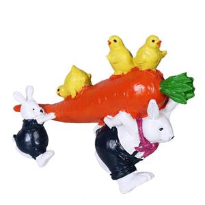 مجسمه لیلپار طرح خرگوش و هویج مدل DGN-0050