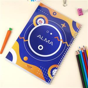 دفتر سیمی ۶۰ برگ طرح کلاسیک Nahal Alma کد ۷۶۱۶
