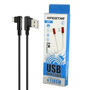 کابل میکرو یو اس بی KingStar K90A 2.1A 1.1m دو سر L