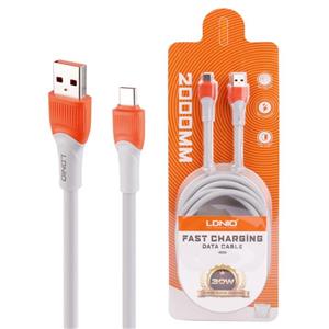 کابل تایپ سی فست شارژ Ldnio LS602 30W 2m