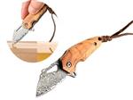 چاقو آنباکسینگ تاشو فولادی با دسته چوبی steel sharp pocket knife portable knife