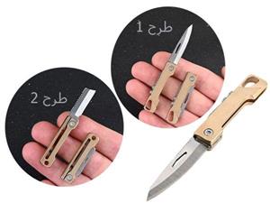 چاقوی آنباکسینگ تاشو برنجی با قابلیت جاکلیدی Brass Mini Folding Knife Unboxing Self-Defense 