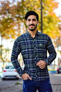 پیراهن مردانه آستین بلند کشی کد 2519