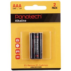 باتری دوتایی نیم قلمی Panatech Long Life Power Alkaline LR03 1.5V AAA 