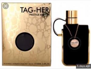 عطر ادکلن زنانه تگ هر پرستیژ مشکی اصلی و اورجینال شرکت آرماف فرانسه / ادوپرفیوم ۱۰۰ میل