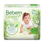 پوشک ببم سبز Bebem Green سایز 4 بسته 34 عددی