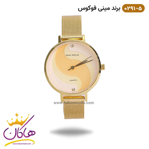 ساعت مینی فوکوس زنانه بند حصیری طلایی Mini Focus | MF 0291/5
