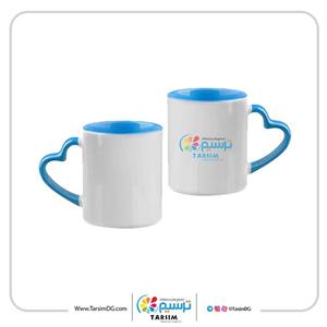 چاپ لیوان سرامیکی (دسته قلبی)