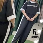 ست شومیز شلوار جذاب زنانه BALENCIAGA جنس سوپر مازاراتی با رنگبندی