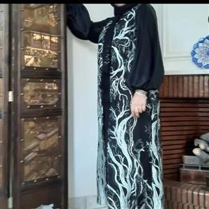 مانتو مجلسی مزونی ارسال رایگان  مشکی  سایز بالا