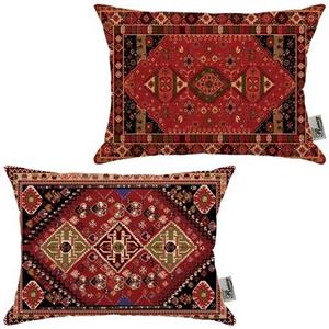 کوسن 2 عددی مخمل رنس مدل R21-10453-10455 سایز 47x33 سانتی متر