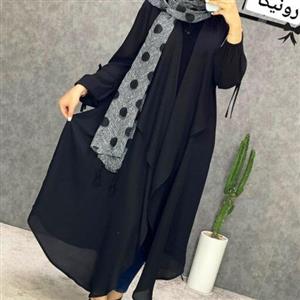 مانتو جلو باز جنس کرپ حریر از سایز 38 تا 50 ارسال رایگان