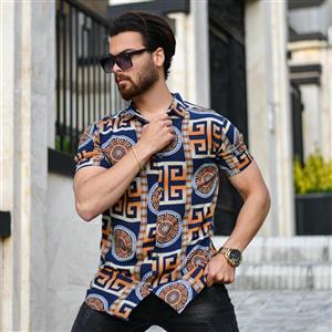 پیراهن مردانه هاوایی VERSACE کد 14421 