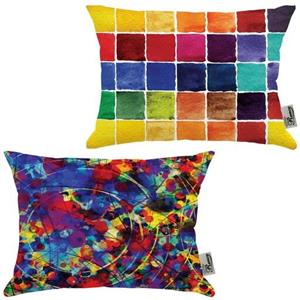 کوسن 2 عددی مخمل رنس مدل R21-10505-10517 سایز 47x33 سانتی متر