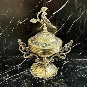 قندان مدل قنچه برنزی