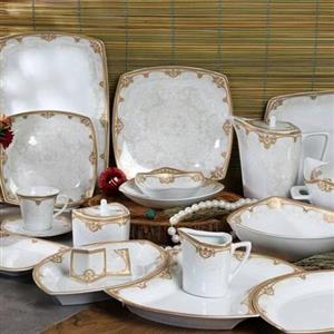 سرویس چینی کف کل پردیس طرح آزرا 30 پارچه شش نفره