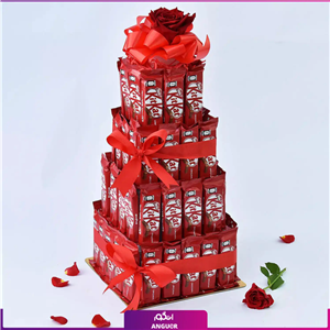 کیت کت تزئین شده همراه با رز طبیعی | Kit Kat  Chocolate
