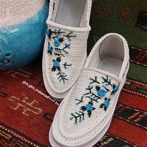 گیوه گلدوزی شده با زیره طبی لژدار ارسال از کرمانشاه