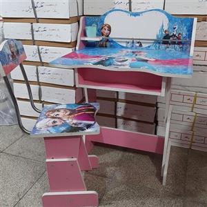 میز تحریر کودک طرح فروزان ( السا و آنا ) 3 الی 13 سال رنگ صورتی (دخترانه)