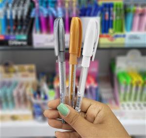 خودکار سفید-طلایی اکلیلی - نقره ای اکلیلی