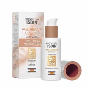 ضد آفتاب فیوژن واتر رنگی جوانساز ایزدین مناسب انواع پوست با حجم ۵۰ میل