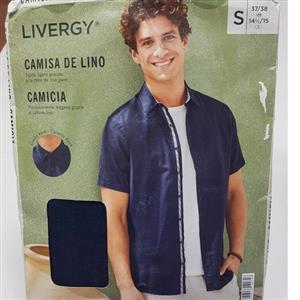 پیراهن لینن آستین کوتاه مردانه برند لیورجی کد male570