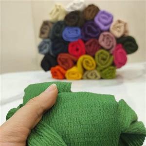 شال نخی پفکی ریش پرزی دارای رنگ بندی