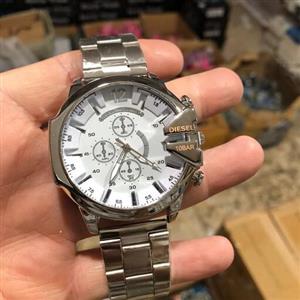 ساعت مچی مردانه دیزل نقره ای صفحه سفید