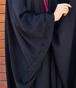 چادر مشکی عربی جده لبنانی بحرینی جواهر دوزی مطابق عکس ارسالی شما با پارچه کن کن و ژورژت