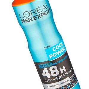 اسپری ضد تعریق مردانه لورال مدل کول پاور 48 ساعته 150 میلی لیتر loreal cool power 48h anti perspirant