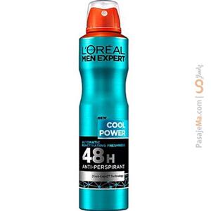 اسپری ضد تعریق مردانه لورال مدل کول پاور 48 ساعته 150 میلی لیتر loreal cool power 48h anti perspirant