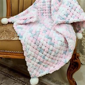 پتو کودک جنس ترک بافتنی پتو نوزادی سیسمونی سایز85در85 قیمت 560تومن