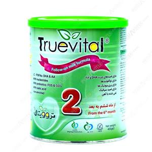 شیر خشک تروویتال 2 مناسب شیرخواران 6 ماه به بعد 400 گرم Truevital 2 Milk