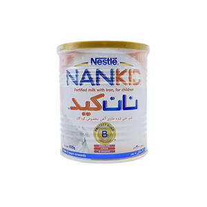 شیر خشک غنی شده حاوی آهن نان کید نستله مقدار 400 گرم Nestle NANKID Vanilla Fortified Milk - 400 gr