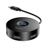 هاب باسئوس Baseus Airjoy Round Box Cahub-g01 Type-C USB3.0 4Port