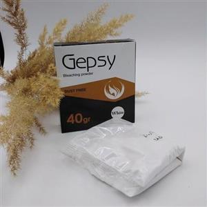 جیپسی پودردکلره سفید-وزن 40گرمی-حاوی صمغ گیاهی برای تقویت ساقه مو 