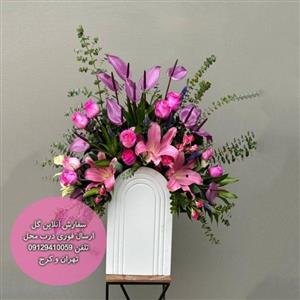باکس گل چوبی  جعبه هدیه  سایز متوسط رنگ چوب
