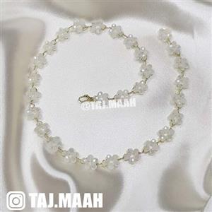 ریسه موی گل ریز سفید مدل RSGLRIZWHT ماه فام و تاج ماه