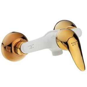 شیر الات کوثر شیر  توالت مدل الماس رنگ سفیدطلایی جنس تنه برنجی