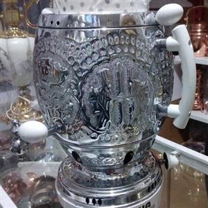 سماور گازی مدل آپولون سه کاره قلم همراه باقوری با قابلیت گذاشتن تنه روی گاز به صورت مجزا