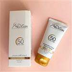 کرم ضد آفتاب رنگی SPF50 مناسب پوست خشک و معمولی مدیسان MEDISUN ارسال رایگان