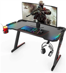 میز گیمینگ Vordern|میز گیمینگ PC Home Office Premium برای Gamer Pro|مشکی|دارای چراغ های LED RGB|همراه با جای لیوان| قلاب هدفون| فضای ذخیره سازی | 2 سوراخ مدیریت کابل- زمان تحویل 2 تا 3 هفته کاری