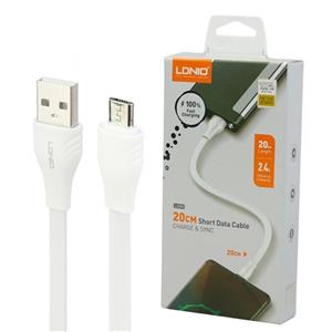 کابل کوتاه میکرو یو اس بی فست شارژ Ldnio LS550 2.4A 20cm