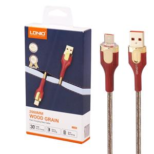 کابل میکرو یو اس بی فست شارژ Ldnio LS682 30W 2m