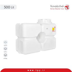 مخزن پلی اتیلن مکعبی افقی آسان رو ۵۰۰ لیتری تهران پلیمر یارا